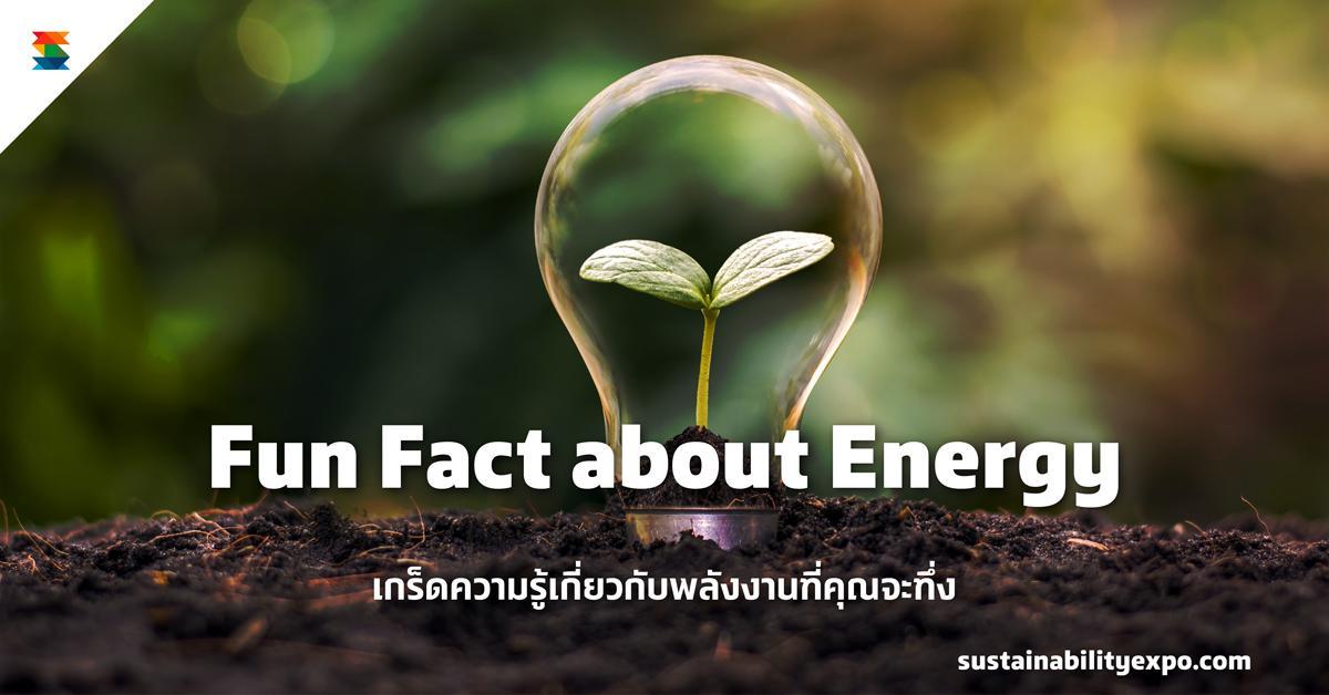 เกร็ดความรู้เกี่ยวกับพลังงาน ที่คุณจะทึ่ง!